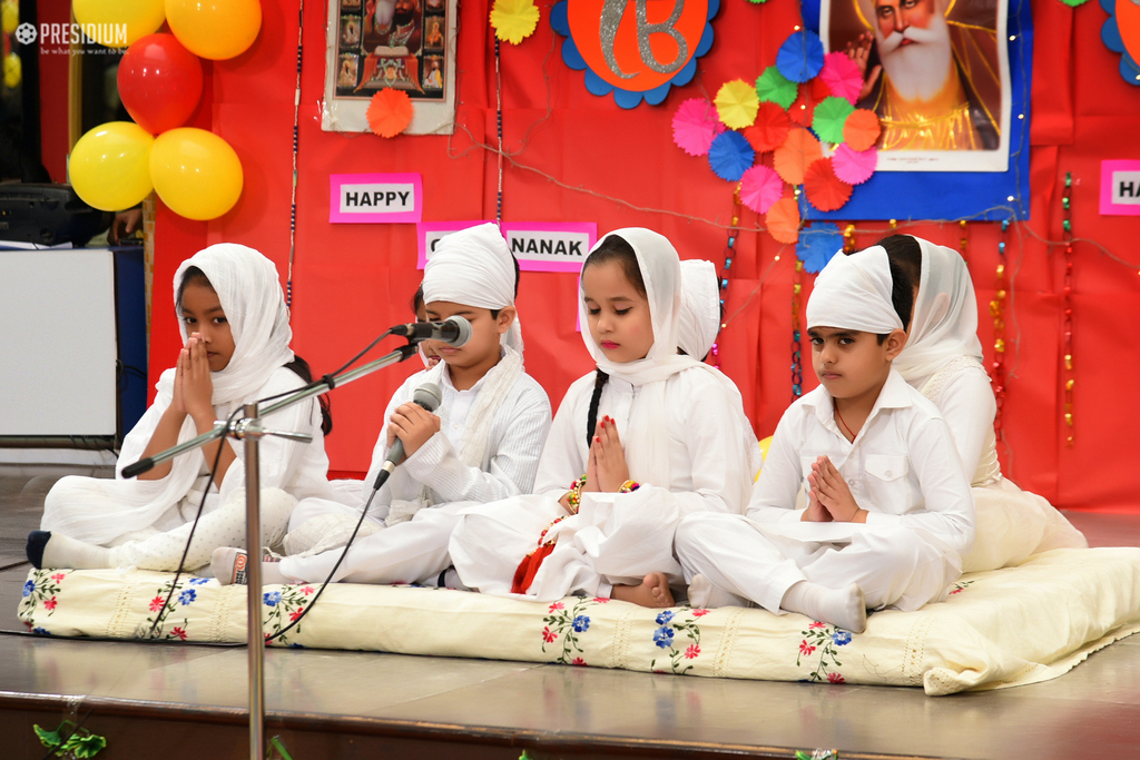 Presidium Dwarka-6, MRS.SUDHA GUPTA JOINS STUDENTS FOR GURU NANAK JAYANTI CELEBRATIONS