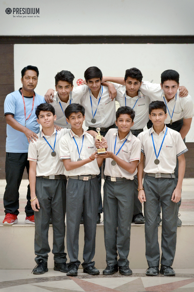 Presidium Indirapuram, PLAYERS STRIKE THE VICTORY GOAL AT  CHAUNNA FOOTBALL CHAMPIONSHIP