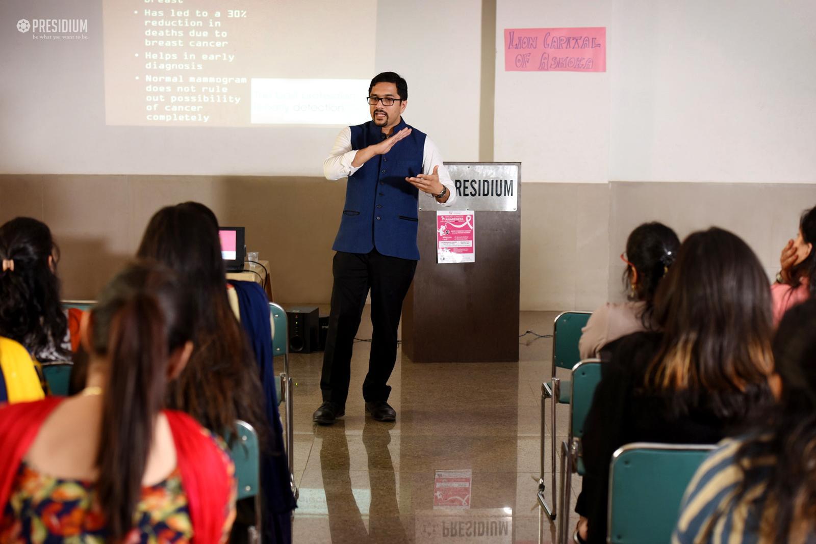 Presidium Gurgaon-57, PRESIDIUM HOSTS A HEALTH SESSION ON BREAST CANCER AWARENESS