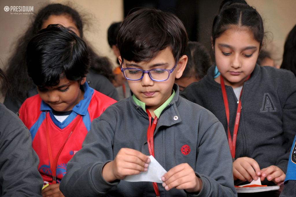 Presidium Gurgaon-57, PRESIDIANS LEARN THE ART OF ORIGAMI WITH A FUN CRAFT ACTIVITY!