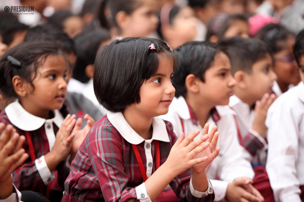 Presidium Gurgaon-57, TEACHERS PRESENT A BEAUTIFUL ASSEMBLY ON CHILDREN’S DAY