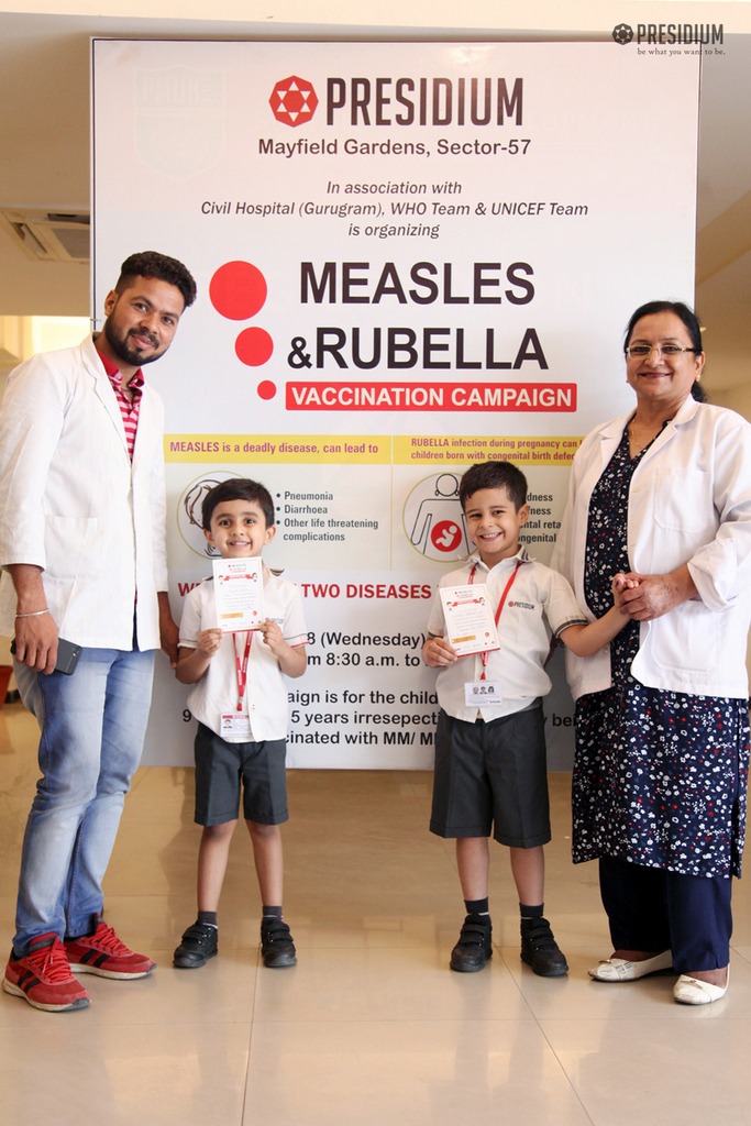 Presidium Gurgaon-57, PRESIDIUM ORGANIZES MR VACCINATION CAMP FOR STUDENTS