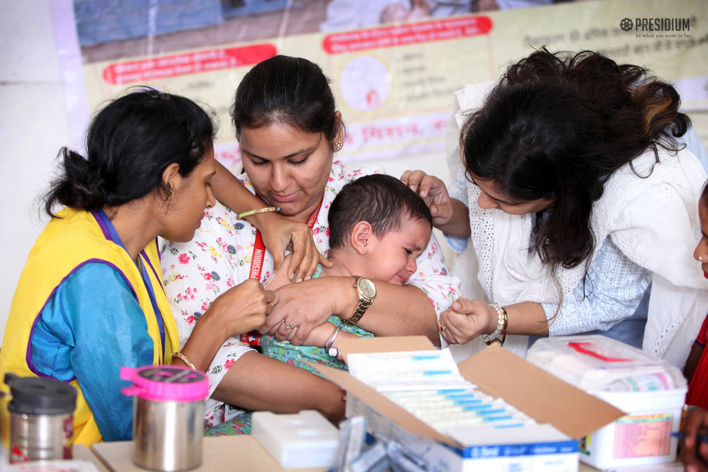 Presidium Gurgaon-57, PRESIDIUM ORGANIZES MR VACCINATION CAMP FOR STUDENTS