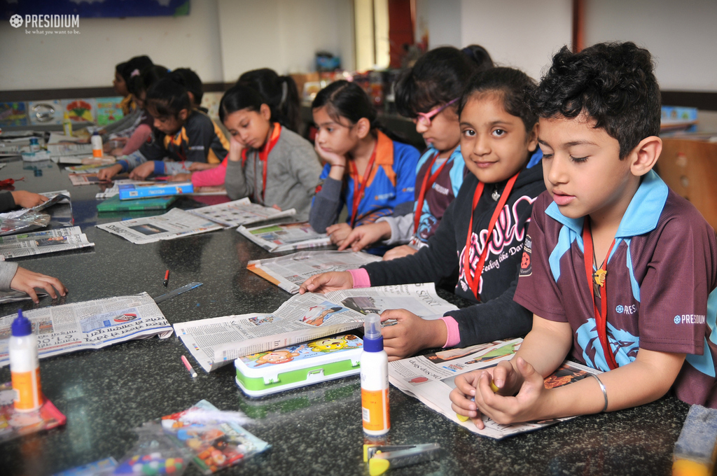 Presidium Gurgaon-57, AUGMENTING CREATIVITY OF STUDENTS WITH PAPER BAG MAKING ACTIVITY