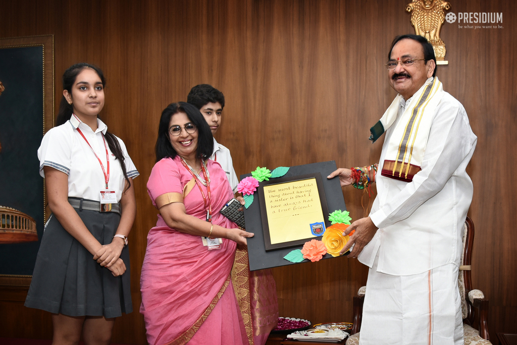 Presidium Gurgaon-57, MEMORABLE MEETING WITH VICE PRESIDENT SHRI VENKAIAH NAIDU ON RAKSHABANDHAN