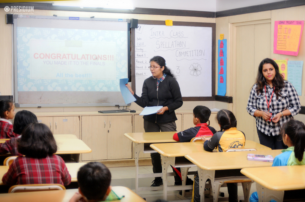 Presidium Indirapuram, LITTLE PRESIDIANS PERFORM BRILLIANTLY IN INTER-CLASS SPELLATHON