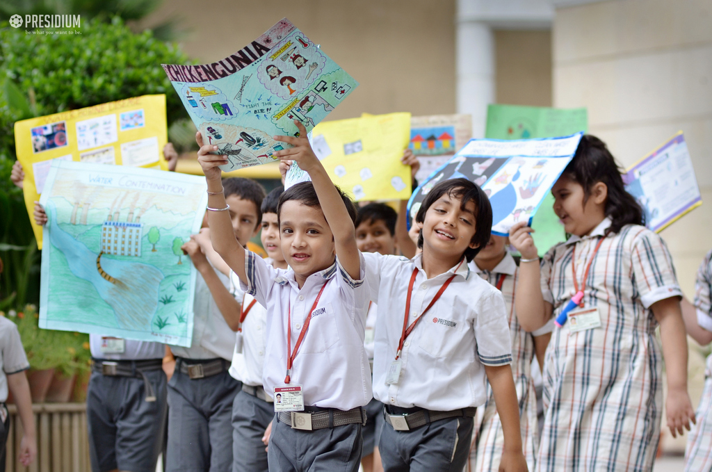 Presidium Indirapuram, PRESIDIANS CONDUCT AN AWARENESS RALLY ON WATERBORNE DISEASES