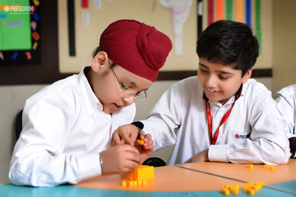 Presidium Gurgaon-57, PRESIDIANS USE ‘DIENE’S BLOCKS’ TO UNDERSTAND CUBES & CUBOIDS