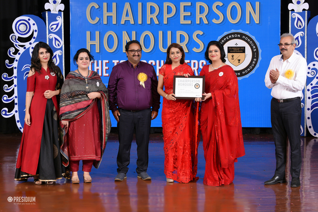 Presidium Pitampura, TEACHERS’ PROWESS RECOGNISED AT CHAIRPERSON HONOURS FOR TEACHERS