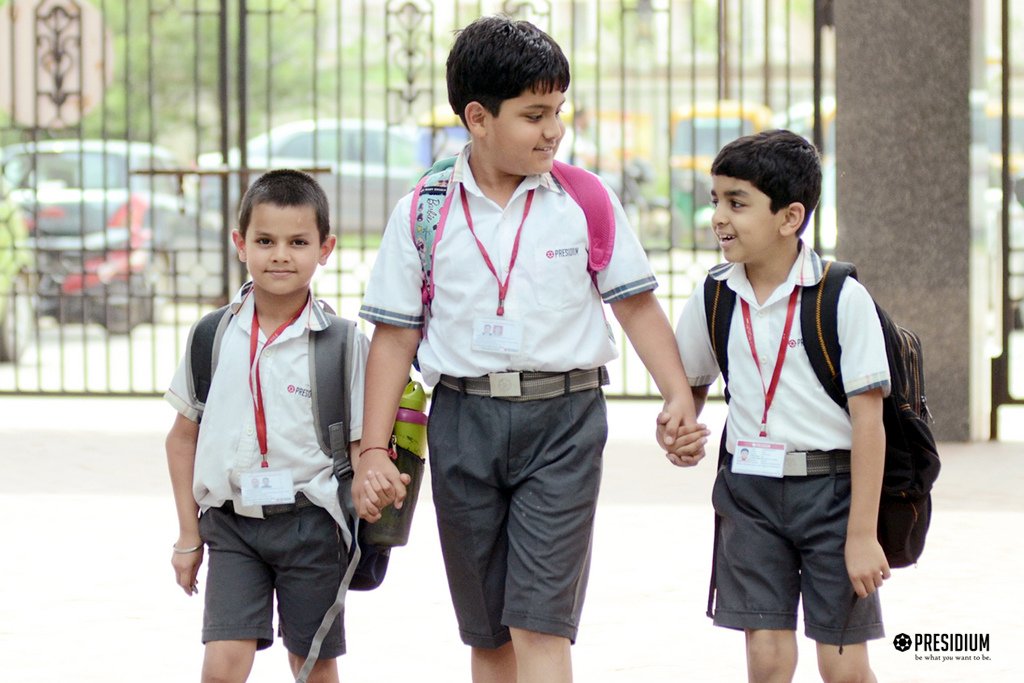 Presidium Gurgaon-57, PRESIDIANS RELISH FIRST DAY IN SCHOOL AFTER SUMMER VACATIONS