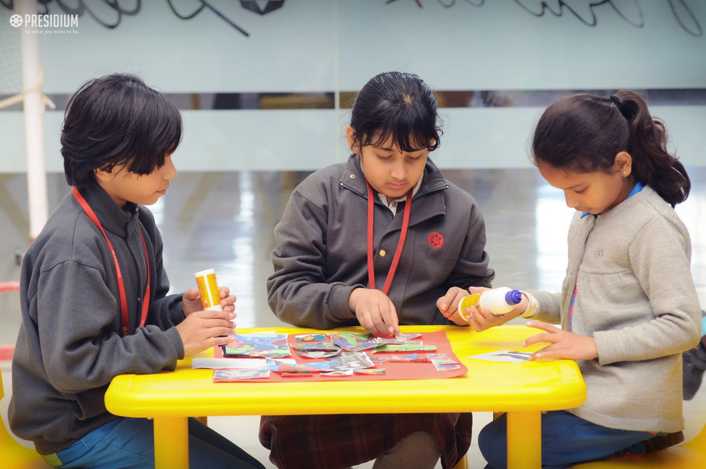 Presidium Rajnagar, COLLAGE MAKING PROMOTES ARTISTRY & CREATIVITY IN YOUNG LEARNERS