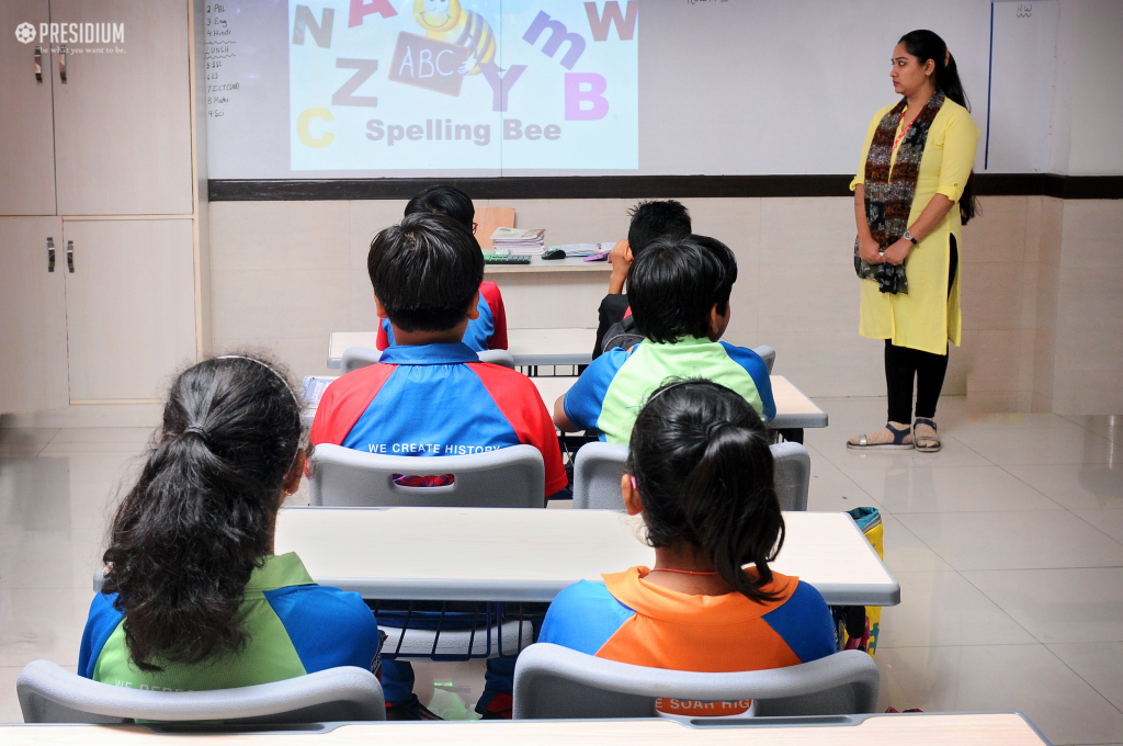 Presidium Rajnagar, SPELL BEE: LEARNING SPELLINGS MADE INTERESTING