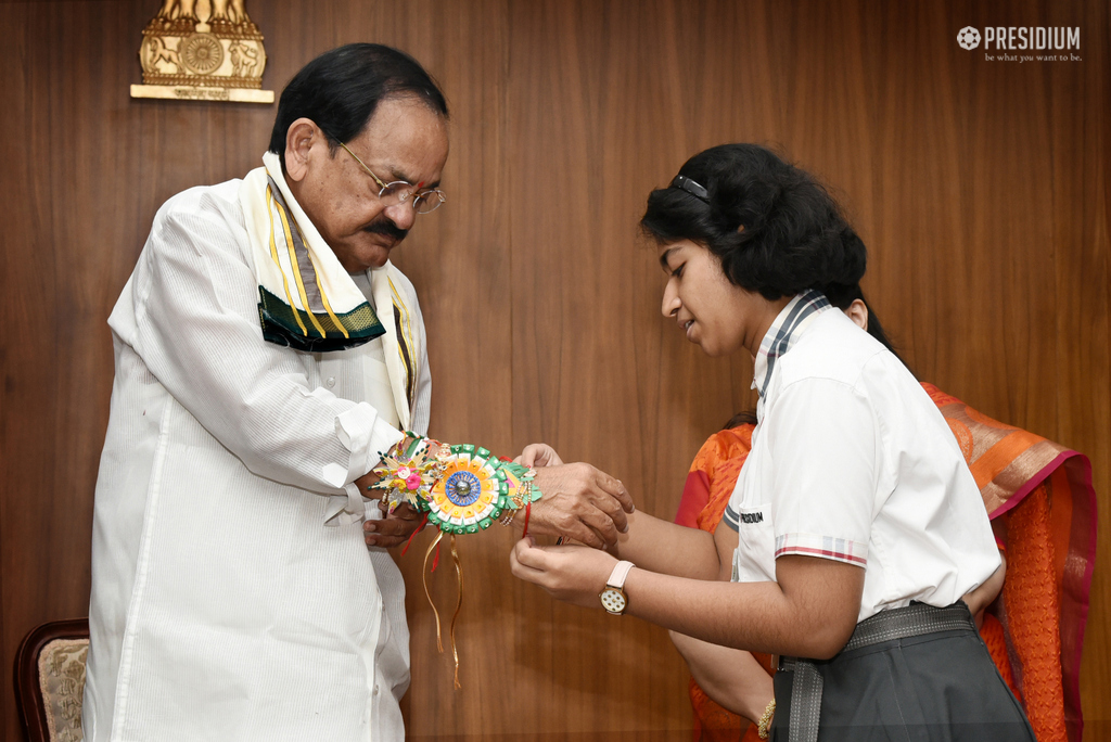 Presidium Rajnagar, VICE PRESIDENT, SHRI VENKAIAH NAIDU BLESSES PRESIDIANS ON RAKHI