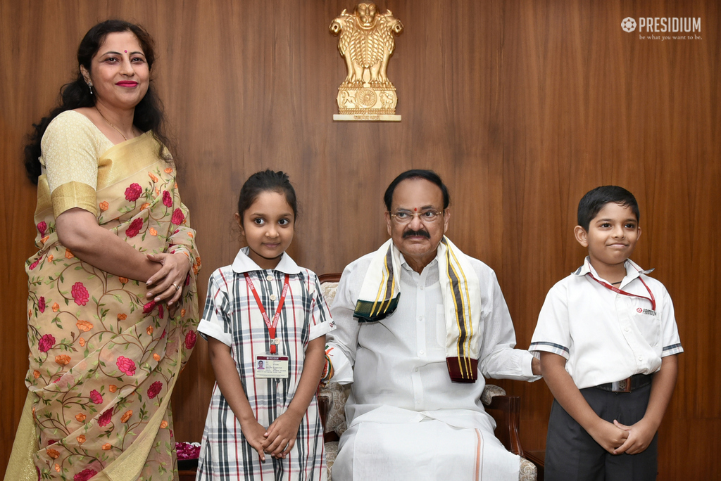 Presidium Dwarka-6, STUDENTS OF PRESIDIUM DWARKA 6 VISIT THE VICE PRESIDENT OF INDIA SHRI VENKAIAH NAIDU