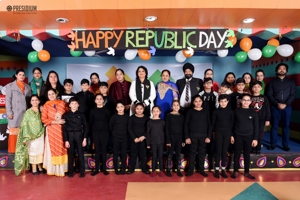 Presidium Vivek Vihar, SUDHA MA'AM JOINS LEADERS OF TOMORROW ON REPUBLIC DAY CELEBRATION