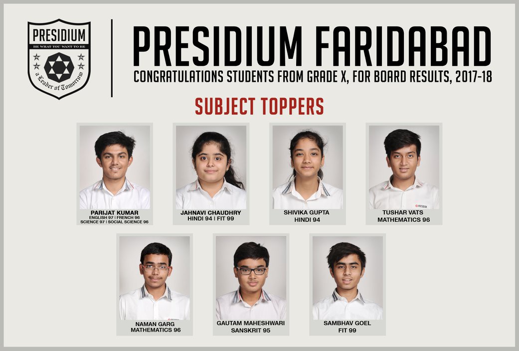 Presidium Indirapuram, YOUNG PRESIDIANS OUTSHINE IN CBSE GRADE 10 BOARDS