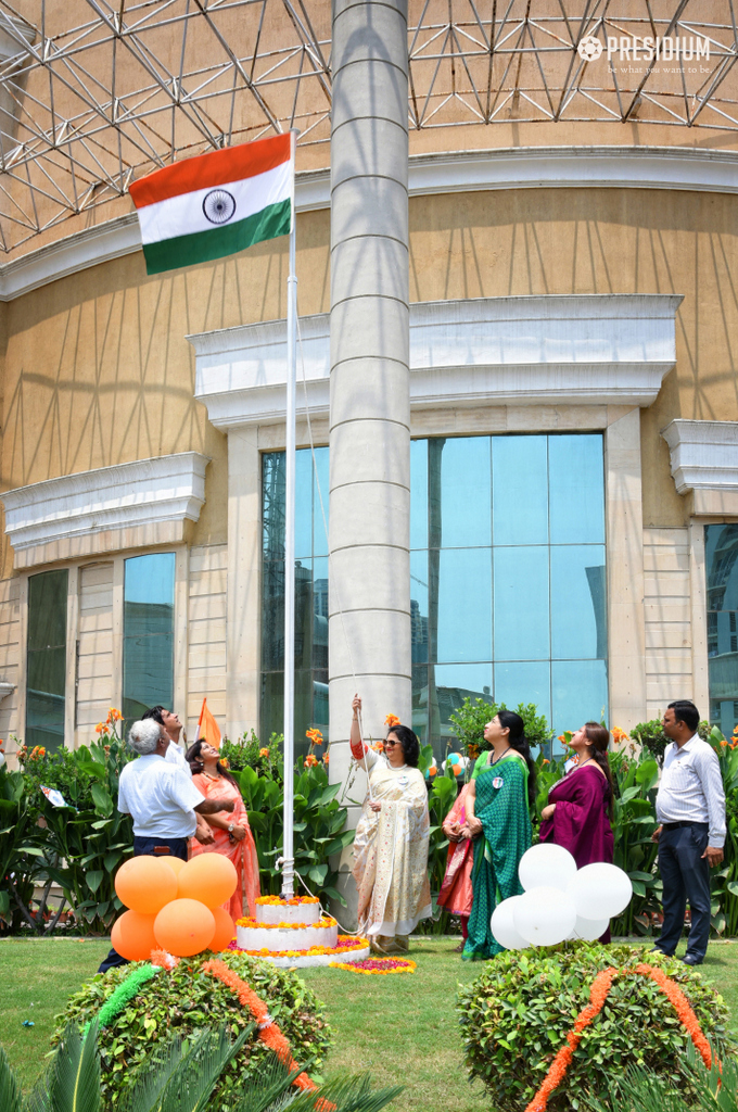 Presidium Indirapuram, MRS.SUDHA GUPTA GRACES THE GRAND INDEPENDENCE DAY CELEBRATION