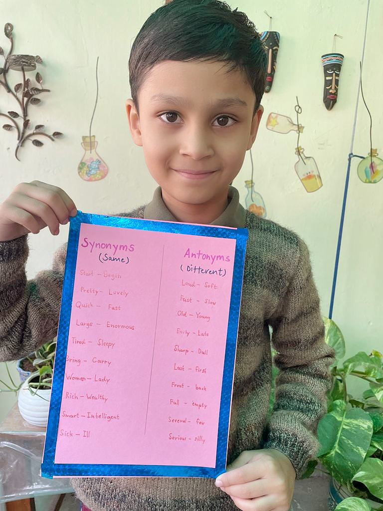 Presidium Dwarka-6, STUDENTS ENRICH THEIR VOCABULARY WITH ANTONYMS-SYNONYMS