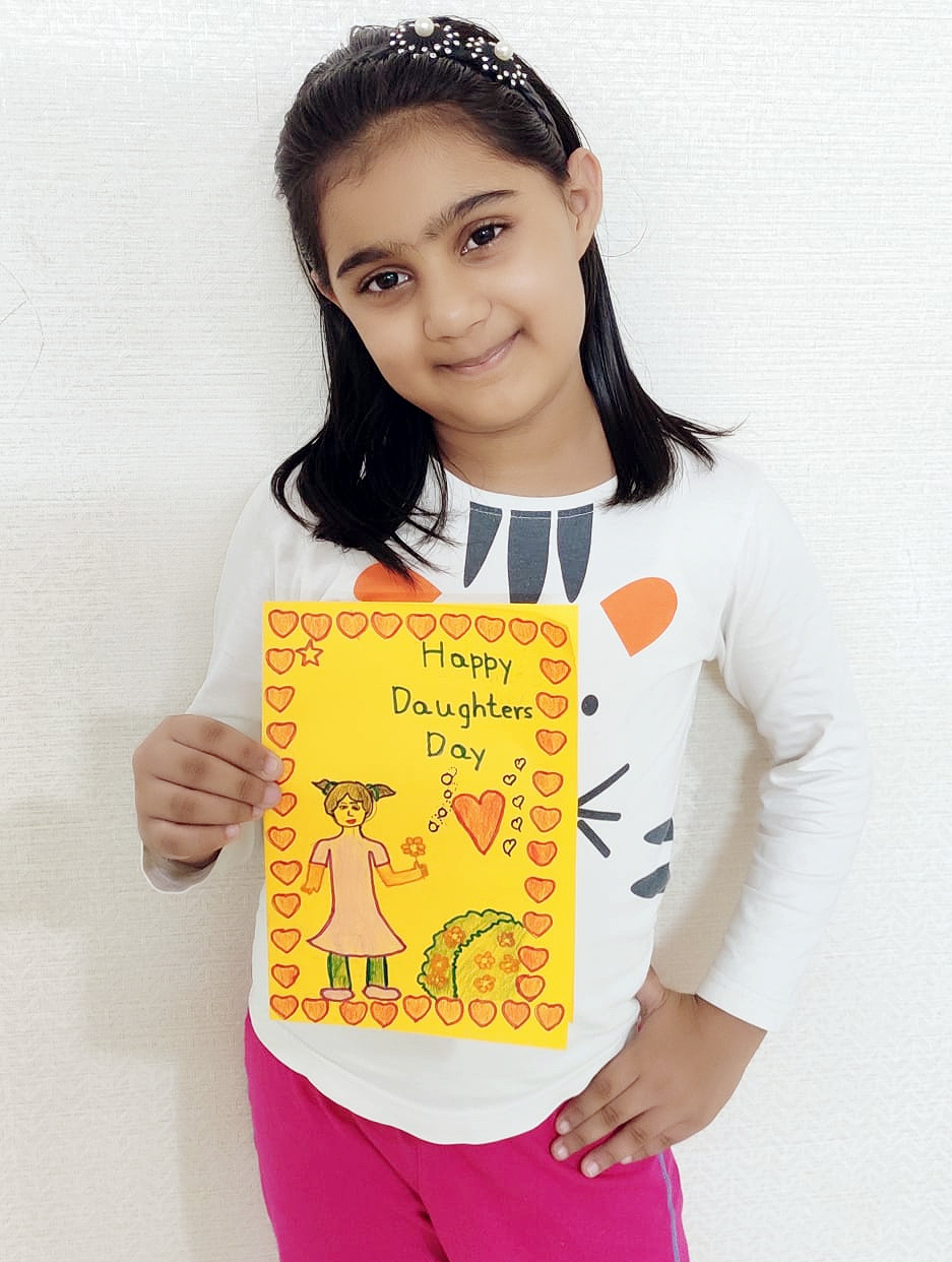 Presidium Gurgaon-57, STUDENTS CELEBRATE DAUGHTER’S DAY WITH A CARD MAKING ACTIVITY