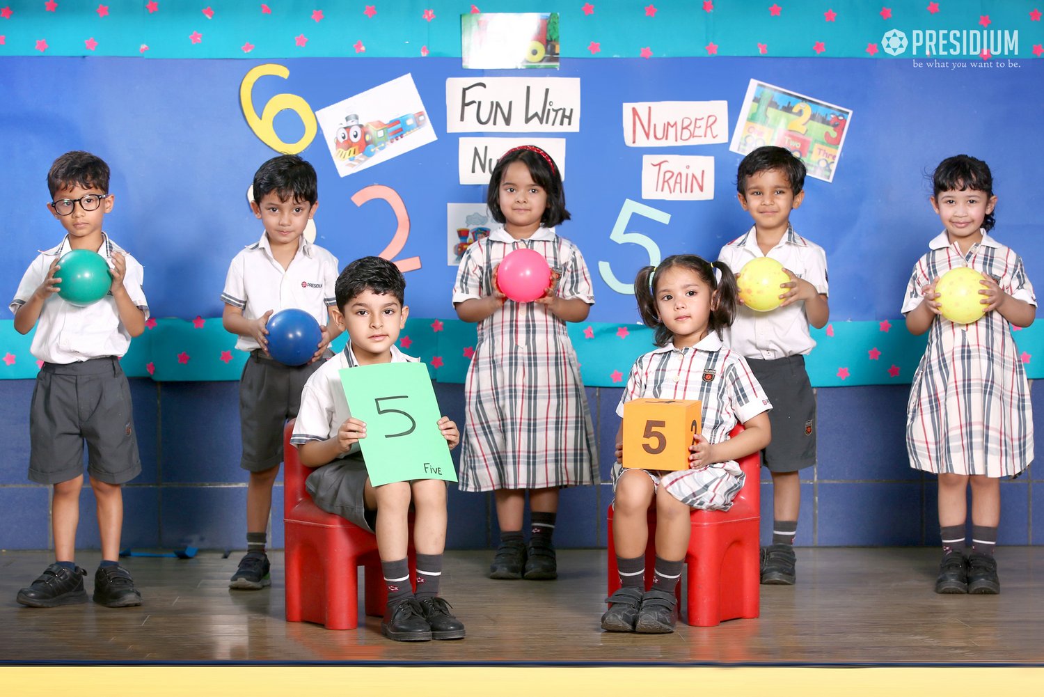 Presidium Punjabi Bagh, STUDENTS STRENGTHEN THEIR MATHS SKILLS WITH NUMBER TRAIN ACTIVITY