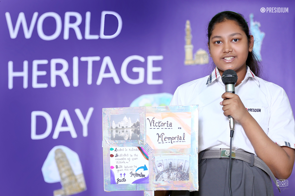 Presidium Pitampura, STUDENTS OBSERVE WORLD HERITAGE DAY WITH SPECIAL ASSEMBLY 