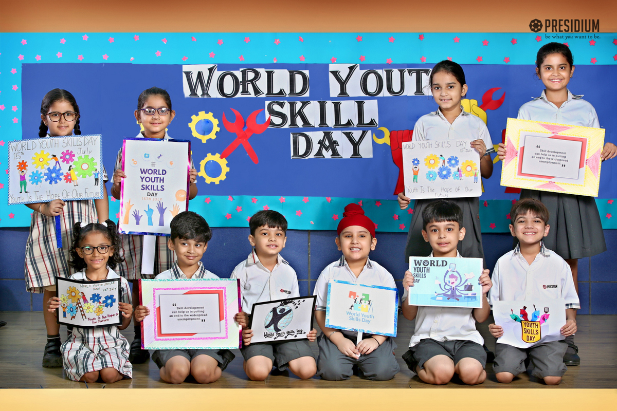 Presidium Punjabi Bagh, STUDENTS MARK WORLD YOUTH SKILLS DAY WITH A SPECIAL ASSEMBLY