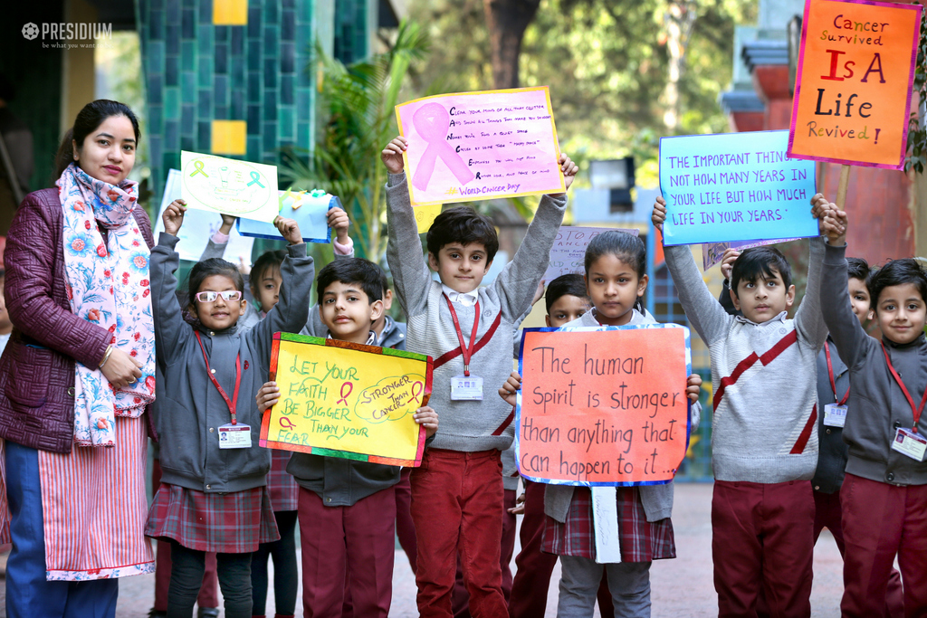 Presidium Vivek Vihar, PRESIDIANS DOING THEIR BIT ON WORLD CANCER DAY