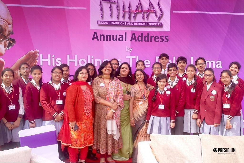 Presidium Gurgaon-57, ANNUAL ADDRESS OF ITIHAAS BY HIS HOLINESS THE DALAI LAMA