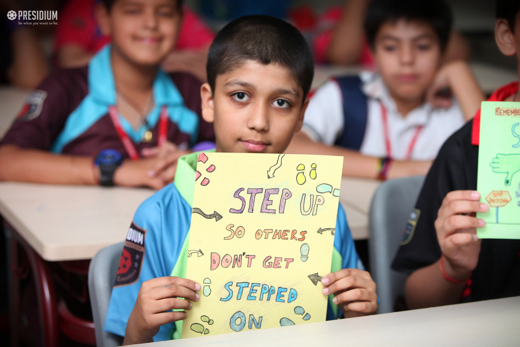 Presidium Gurgaon-57, PRESIDIUM STANDS FOR BULLY PROOF CLASSROOMS ON ANTI-BULLYING DAY Presidium Gurgaon-57, PRESIDIUM STANDS FOR BULLY PROOF CLASSROOMS ON ANTI-BULLYING DAY
