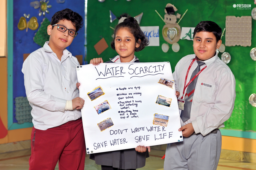 Presidium Pitampura, SCHOOL CONDUCTS COLLAGE MAKING ACTIVITY ON WATER SCARCITY ISSUE