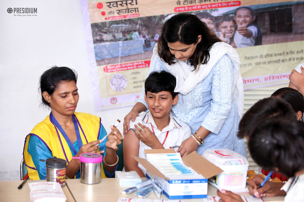 Presidium Gurgaon-57, PRESIDIUM ORGANIZES MR VACCINATION CAMP FOR STUDENTS