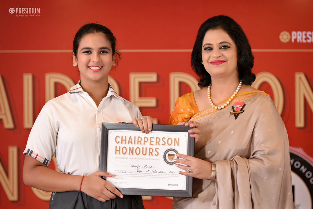 Presidium Gurgaon-57, RECOGNISING YOUNG TALENTS AT CHAIRPERSON HONOURS CEREMONY