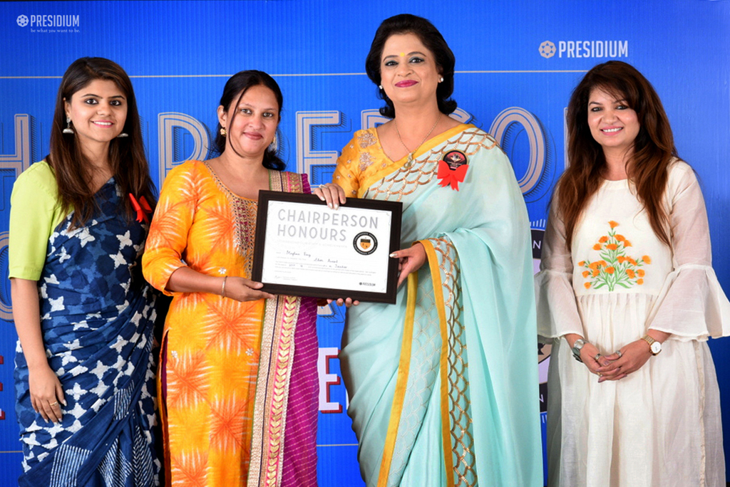 Presidium Gurgaon-57, CELEBRATING ENORMOUS STRENGTH OF TEACHERS : CHAIRPERSON HONOURS Presidium Gurgaon-57, CELEBRATING ENORMOUS STRENGTH OF TEACHERS : CHAIRPERSON HONOURS