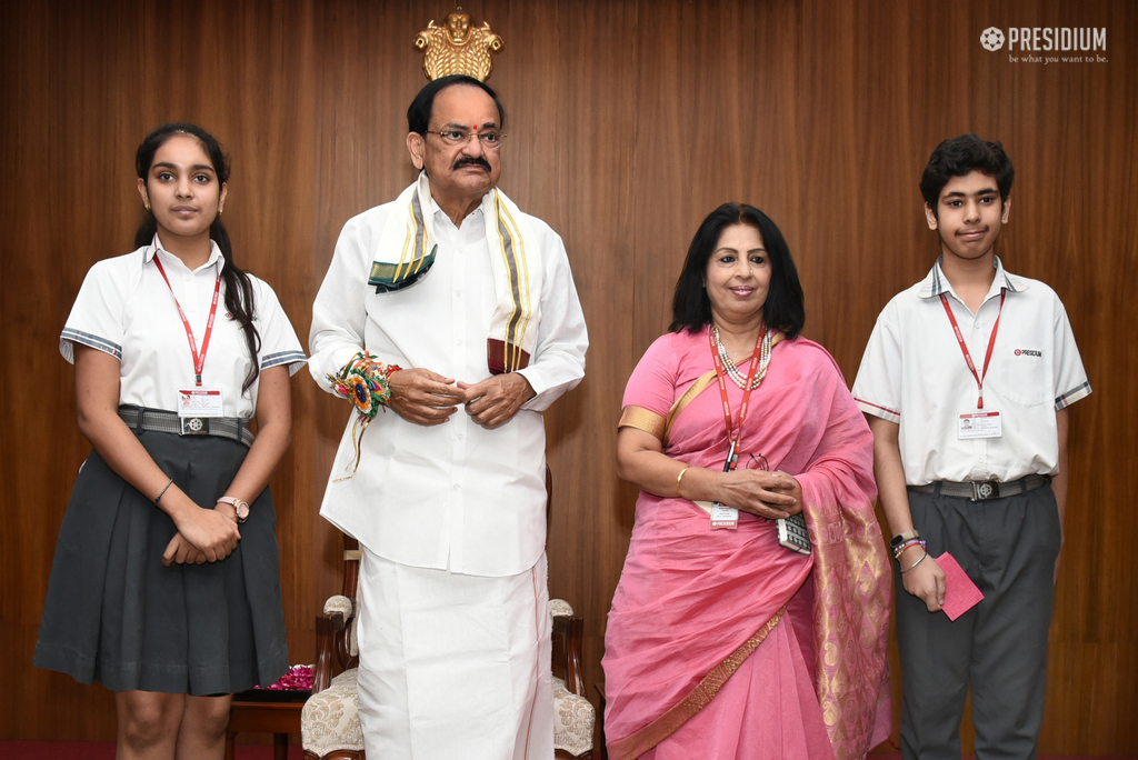 Presidium Gurgaon-57, MEMORABLE MEETING WITH VICE PRESIDENT SHRI VENKAIAH NAIDU ON RAKSHABANDHAN