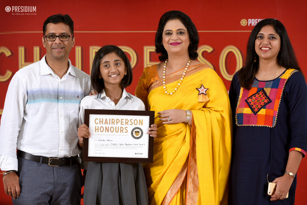 Presidium Indirapuram, RECOGNISING ACHIEVEMENTS OF FUTURE LEADERS AT CHAIRPERSON HONOURS