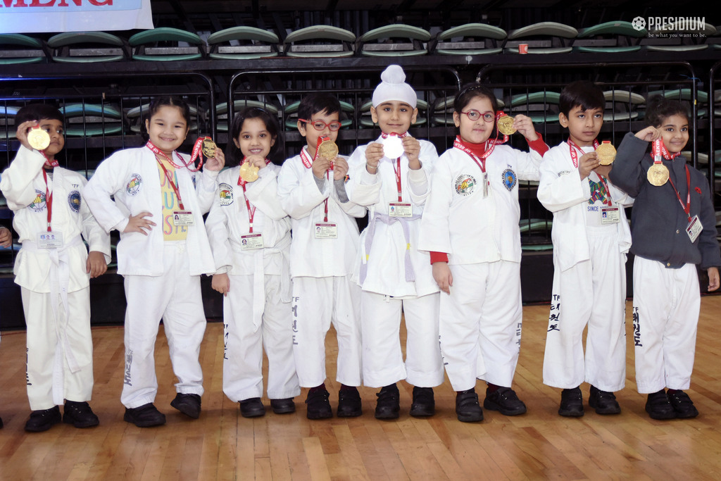 Presidium Indirapuram, LITTLE CHAMPIONS WIN A GOLD MEDAL IN ITF TAEKWONDO CHAMPIONSHIP