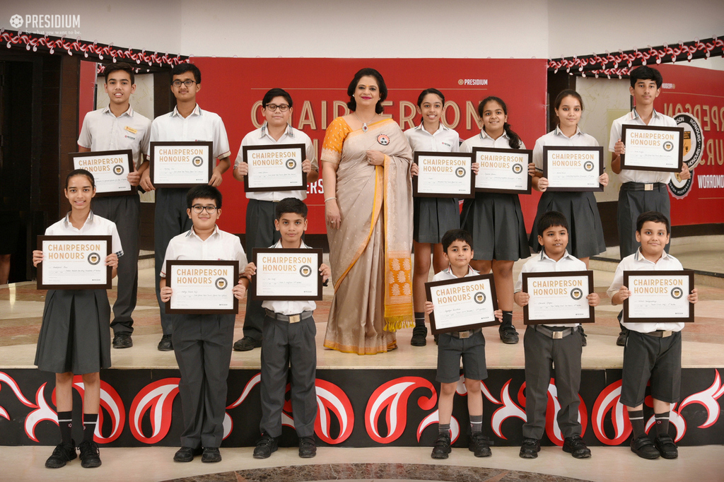 Presidium Indirapuram, SUDHA MA'AM HONOURS THE YOUNG ACHIEVERS OF PRESIDIUM INDIRAPURAM