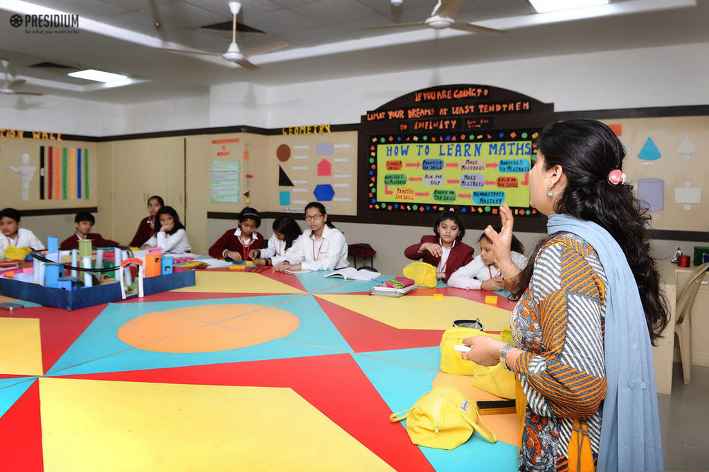 Presidium Gurgaon-57, PRESIDIANS USE ‘DIENE’S BLOCKS’ TO UNDERSTAND CUBES & CUBOIDS