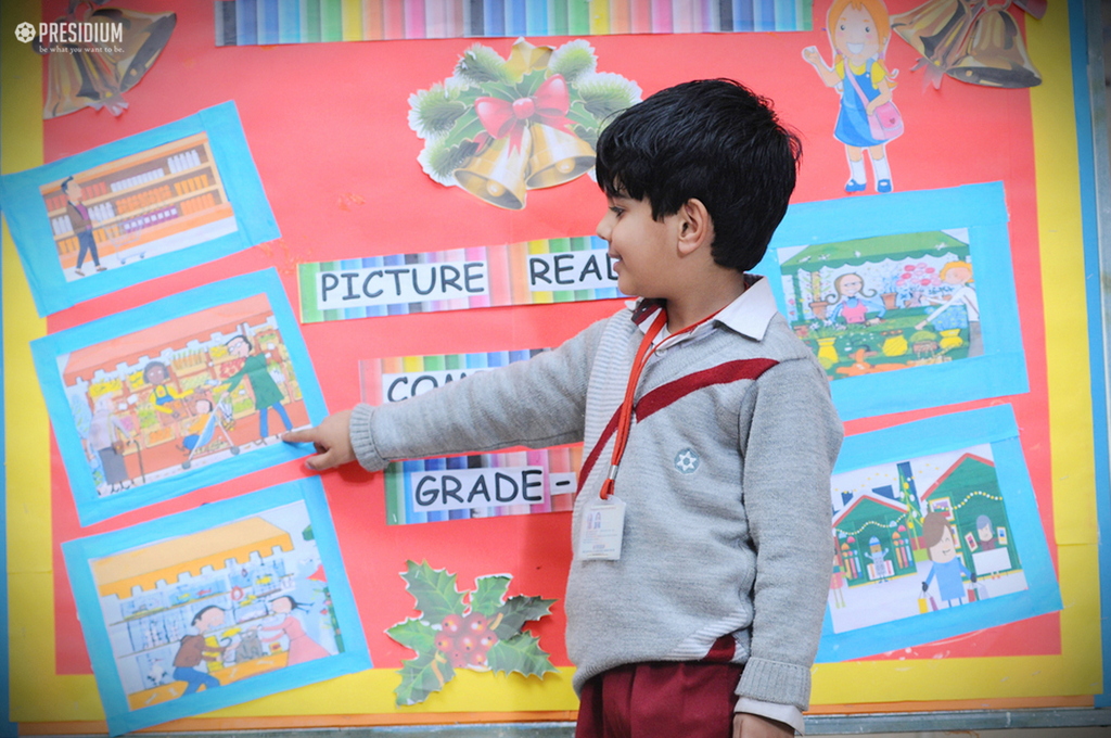 Presidium Indirapuram, YOUNG READERS DECODE VISUAL IMAGES IN PICTURE READING COMPETITION