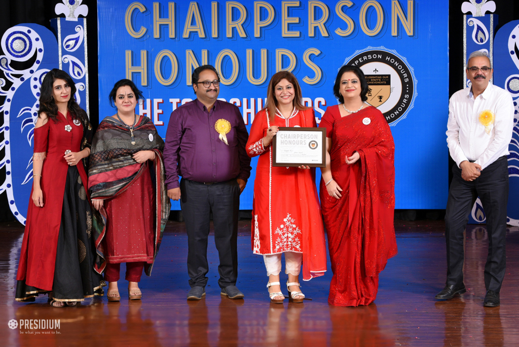 Presidium Pitampura, TEACHERS’ PROWESS RECOGNISED AT CHAIRPERSON HONOURS FOR TEACHERS