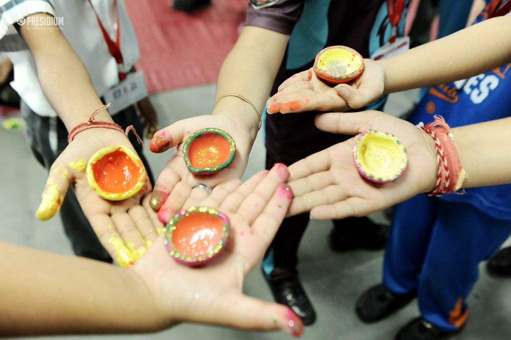 Presidium Gurgaon-57, PRESIDIANS DESIGN STRIKING LANTERNS & DIYAS FOR DIWALI DECORATION