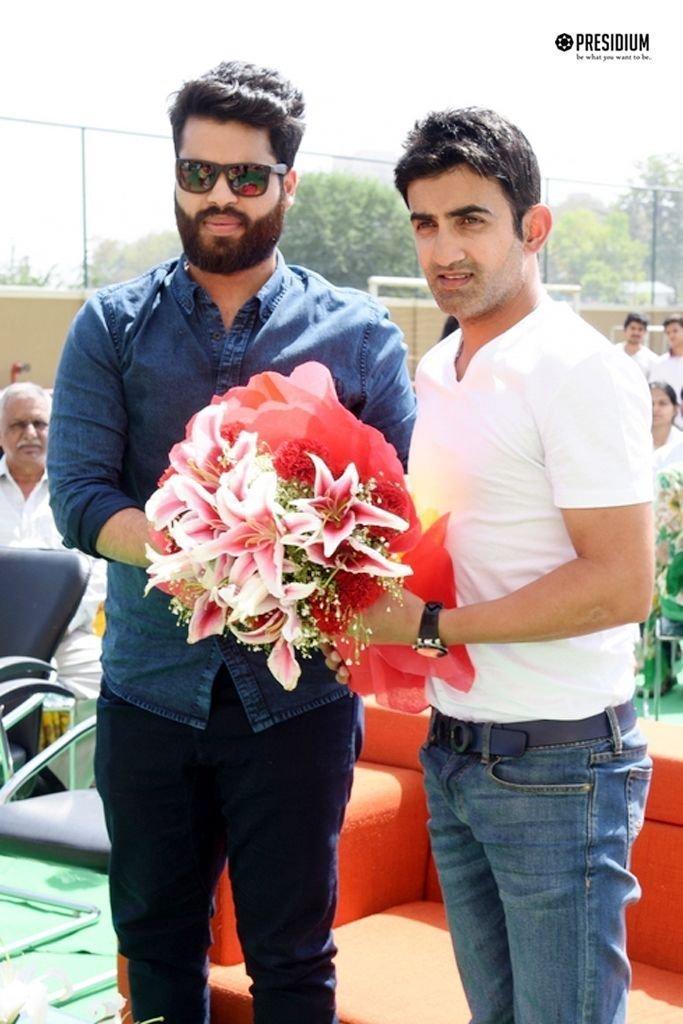 Presidium Gurgaon-57, GAMBHIR INAUGURATES CRICKET COACHING AT PRESIDIUM, GURGAON