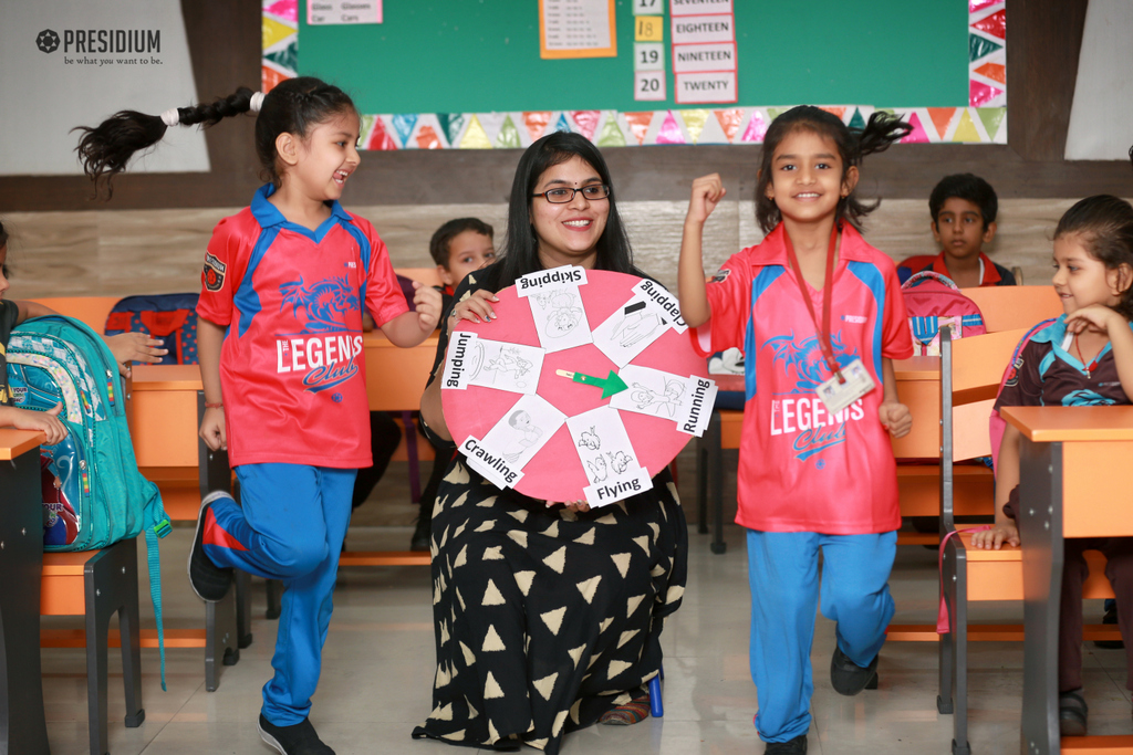 Presidium Rajnagar, LIGHTS, FLASH-CARDS AND ACTION-WORDS!