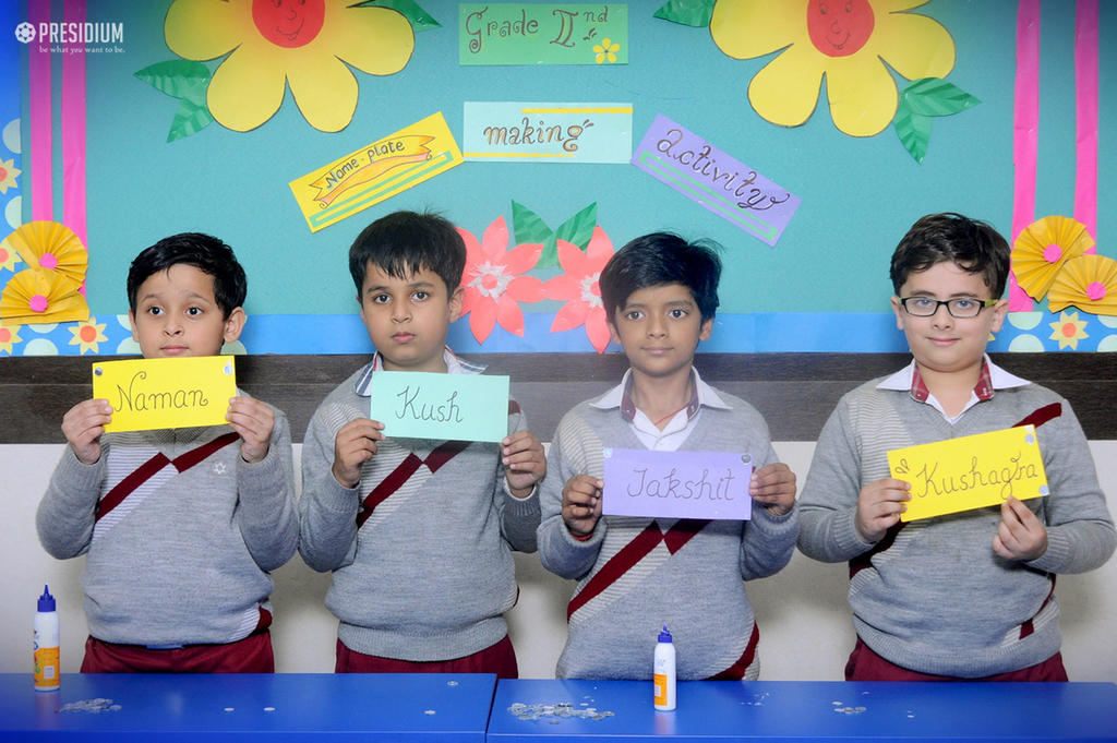 Presidium Rajnagar, NAME PLATE MAKING ACTIVITY: PRESIDIANS SHOW THEIR BEST CREATIONS