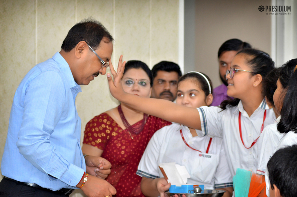 Presidium Rajnagar, PRESIDIANS VISIT ESTEEMED OFFICIALS AND SCHOOL TRUSTEE ON RAKSHABANDHAN