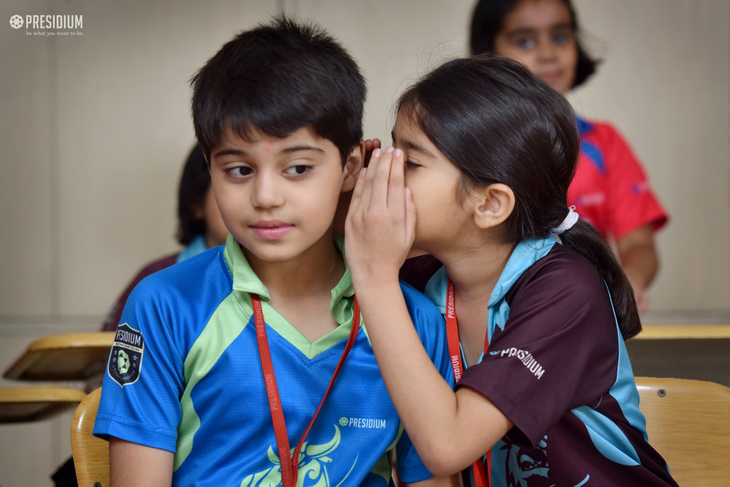 Presidium Indirapuram, STUDENTS PLAY A LITTLE CHARADES TO ENHANCE COMMUNICATION SKILLS