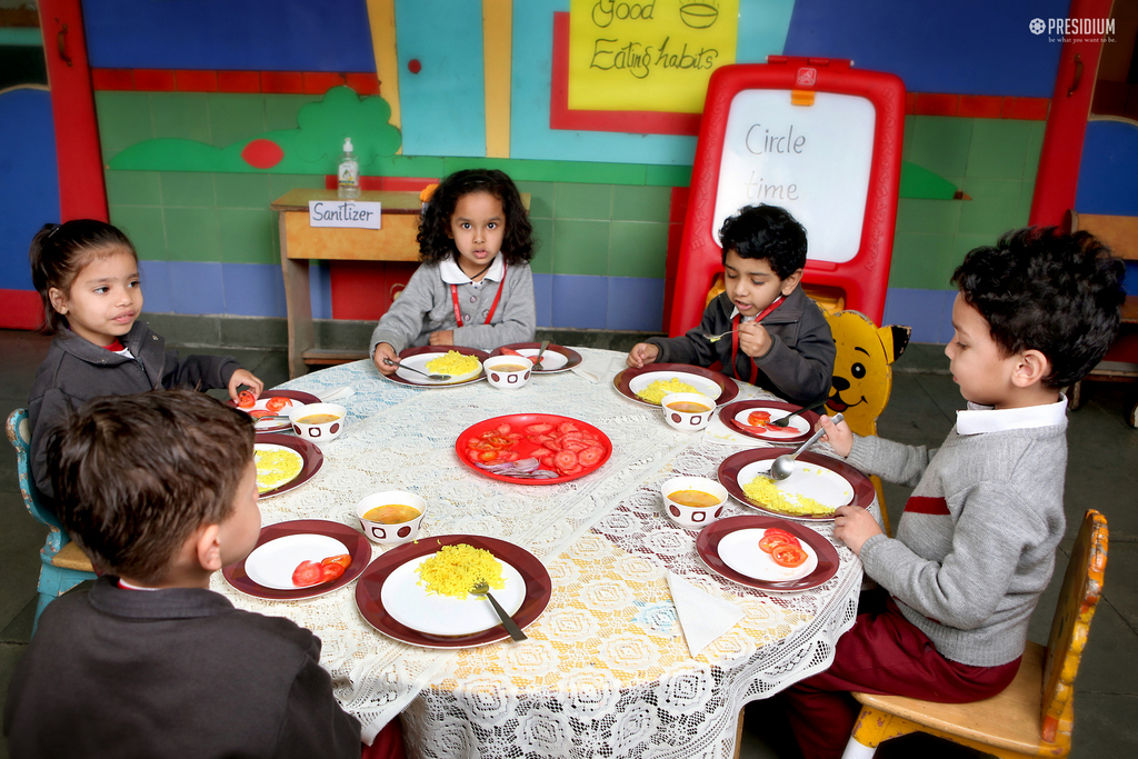 Presidium Dwarka-6, CIRCLE TIME: PRESIDIANS LEARN ABOUT GOOD EATING HABITS