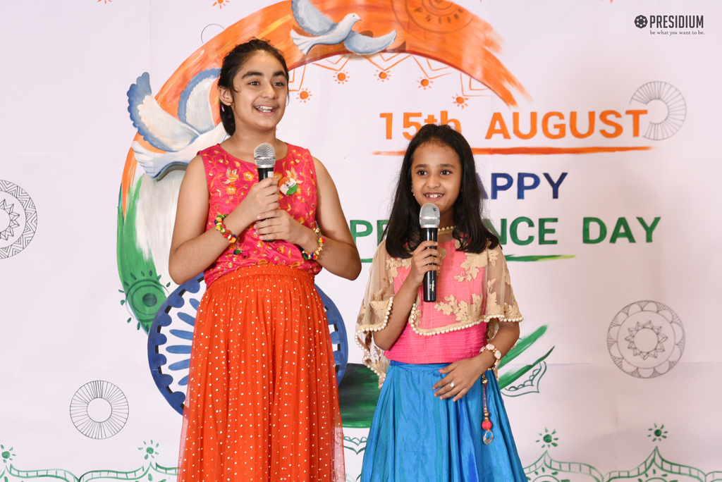 Presidium Gurgaon-57, MRS.SUDHA GUPTA CELEBRATES INDEPENDENCE DAY WITH PRESIDIANS