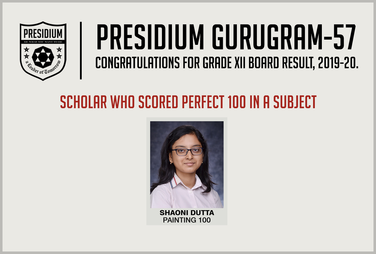 Presidium Gurgaon-57, CONGRATULATIONS STUDENTS FOR BRILLIANT 12TH BOARD RESULTS!