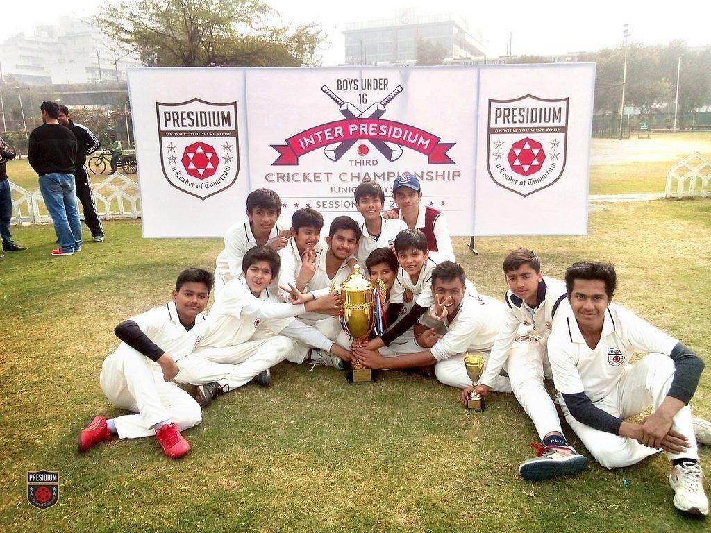 Presidium Indirapuram, PRESIDIUM INDIRAPURAM WINS RUNNERS-UP TROPHY AT THE INTER PRESIDIUM CRICKET TOURNAMENT